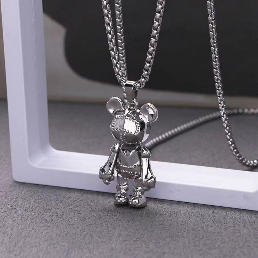 NEW! Robot Metal Bear W/ Moveable Limbs Necklace - AWESOME Unisex GIFT - Picture 7 of 7